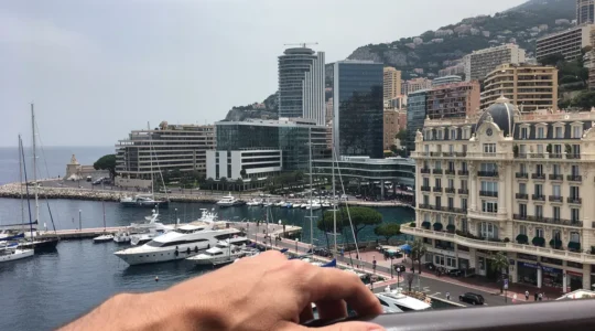 Vue panoramique de Monaco avec immeubles résidentiels et port Hercule