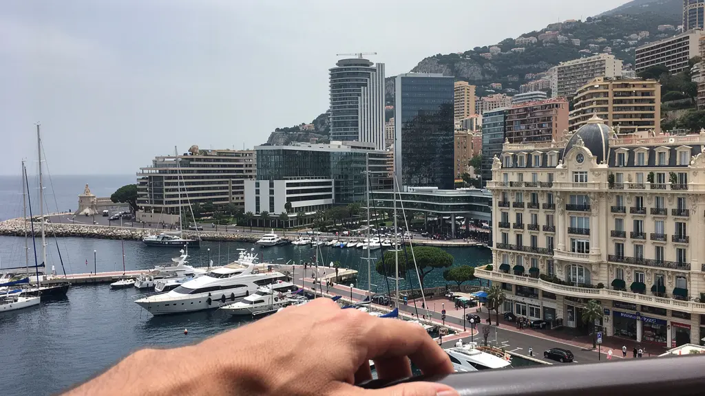 Vue panoramique de Monaco avec immeubles résidentiels et port Hercule